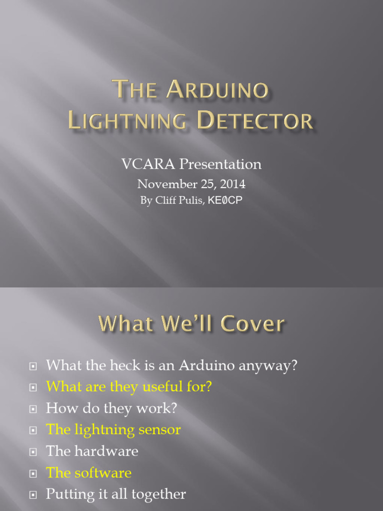 Arduino Lightning Detector | PDF | Arduino | Sensor