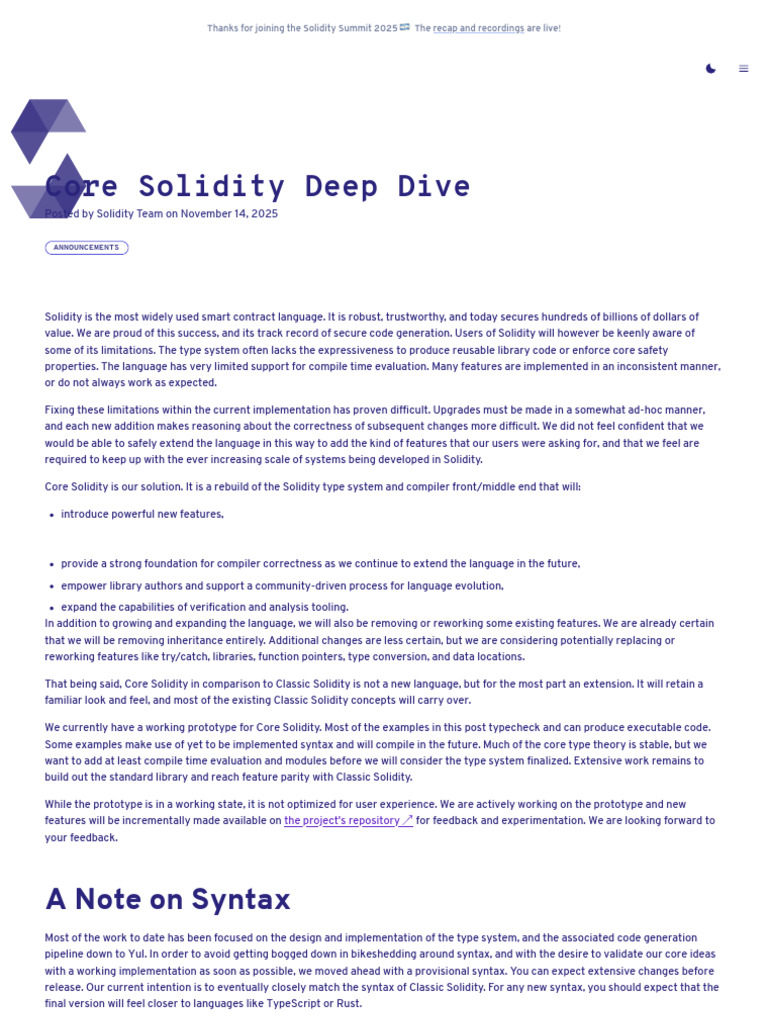 Core Solidity Deep Dive - Solidity Programming Language | PDF | Data ...