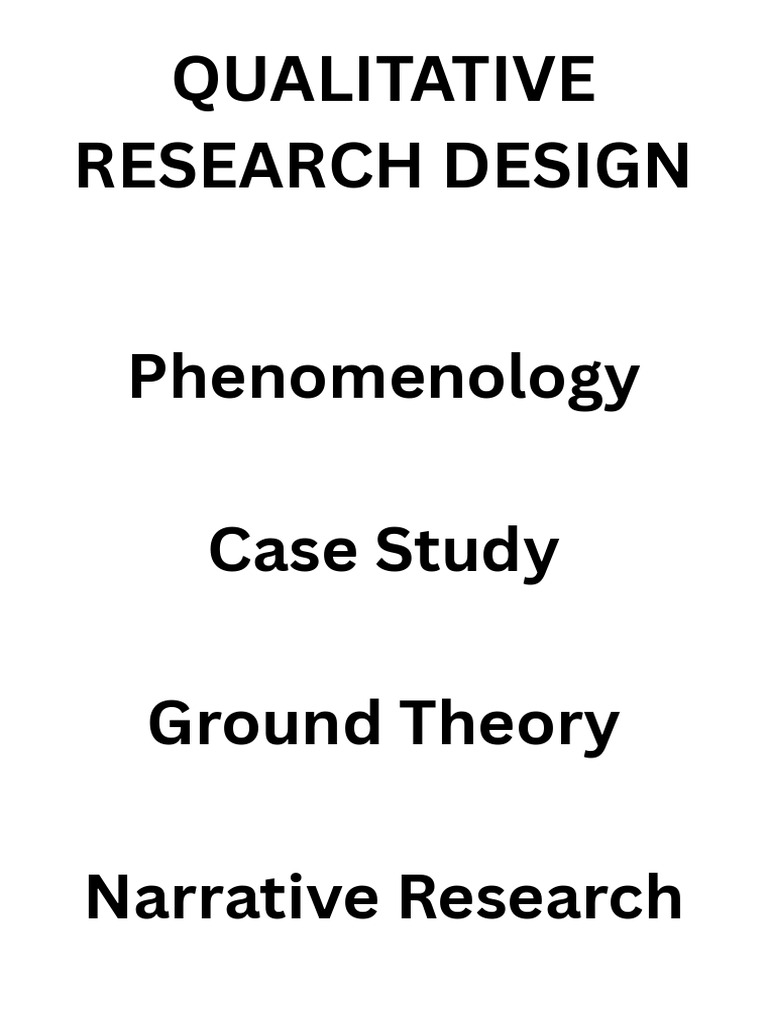 Qualitative Research Design | PDF