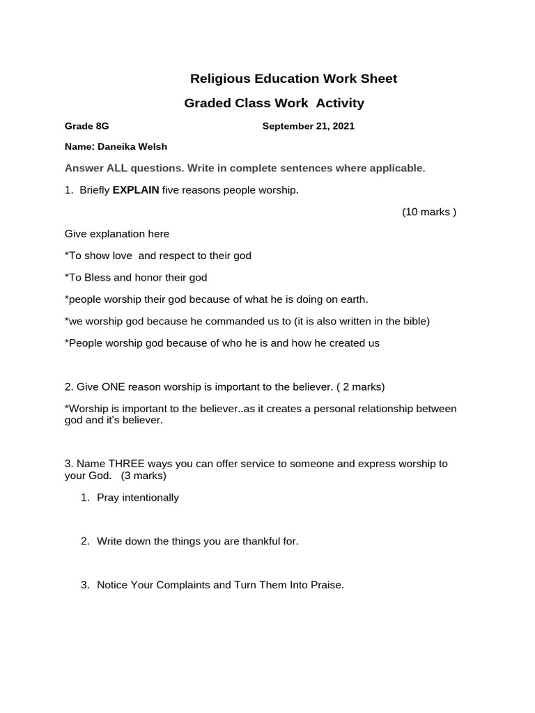 (Template) 8G Graded Worksheet | PDF