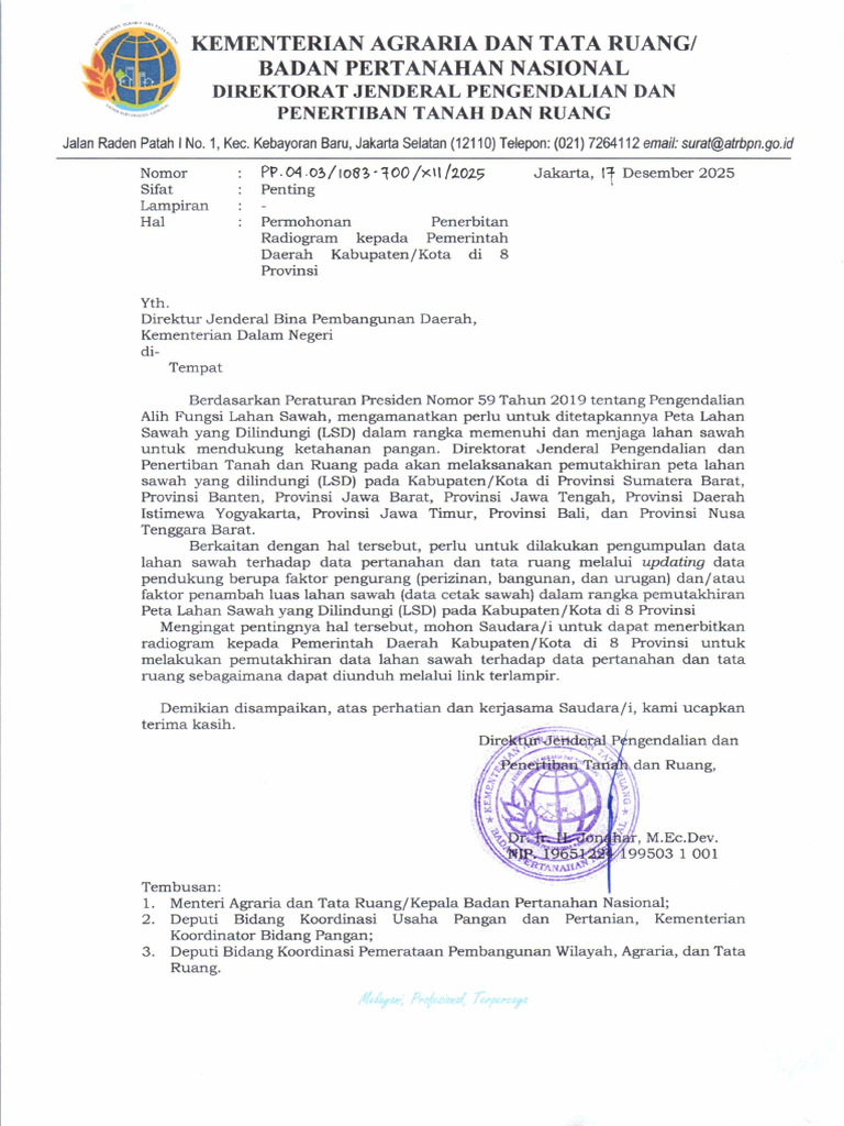 Permohonan Penerbitan Radiogram Di 8 Provinsi | PDF