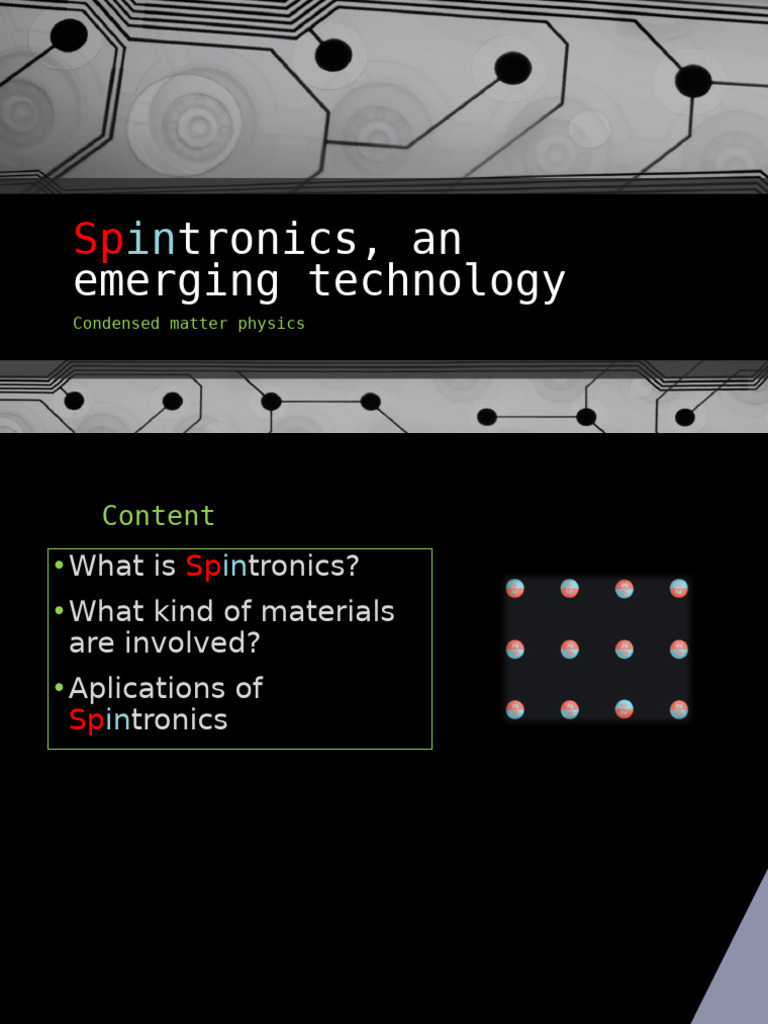 Spintronics, An Emerge Technology | PDF