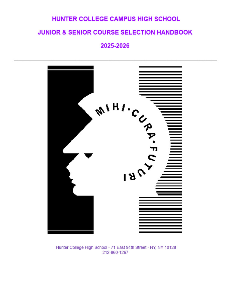 2025 - 2026 Course Selection Handbook Hunter College High School | PDF ...