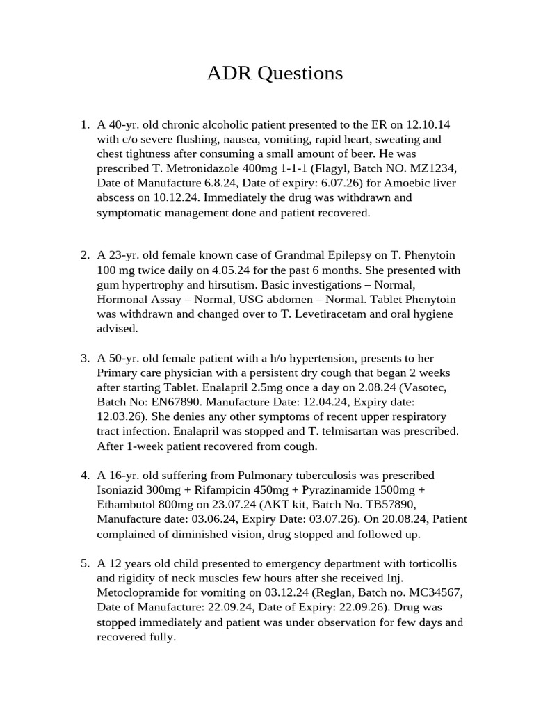 ADR 1-5 Question Documents | PDF