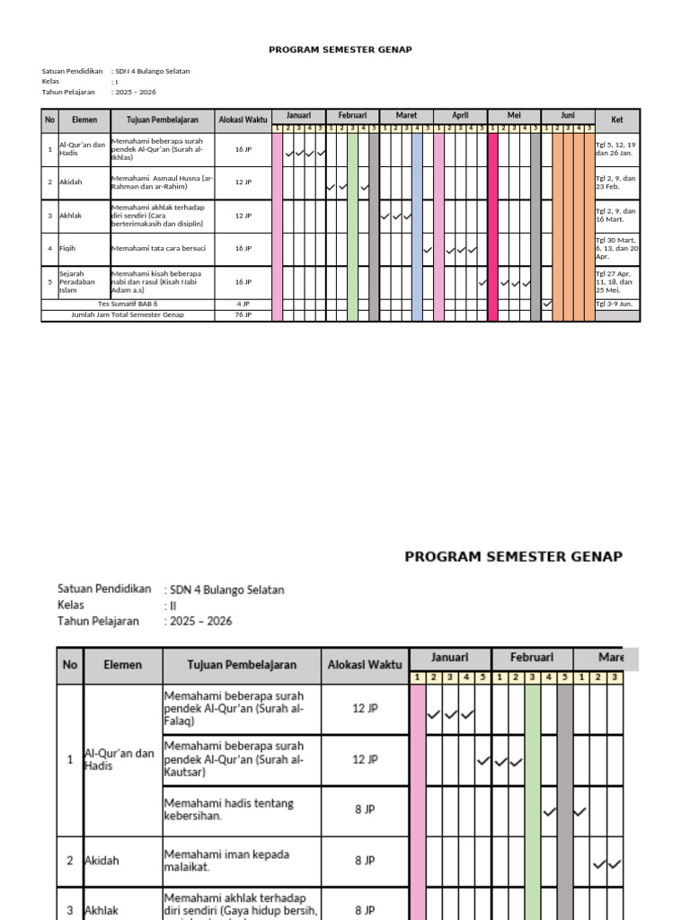 Prosem Genap 2026 | PDF