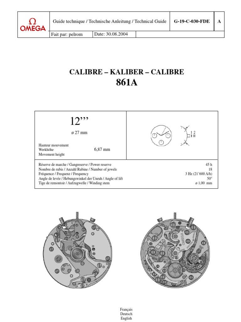 Omega 861 | PDF