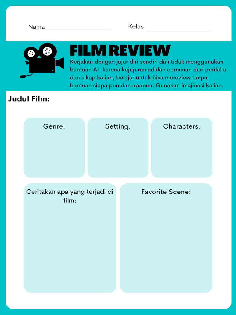 Film Review Blank Template | PDF