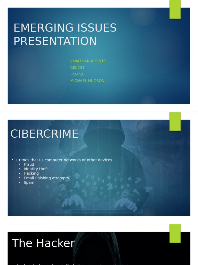 Emerging Issues Presentation Ja 1 | PDF