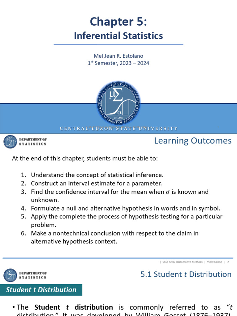 Chap 5 | PDF | Statistics | Estimator