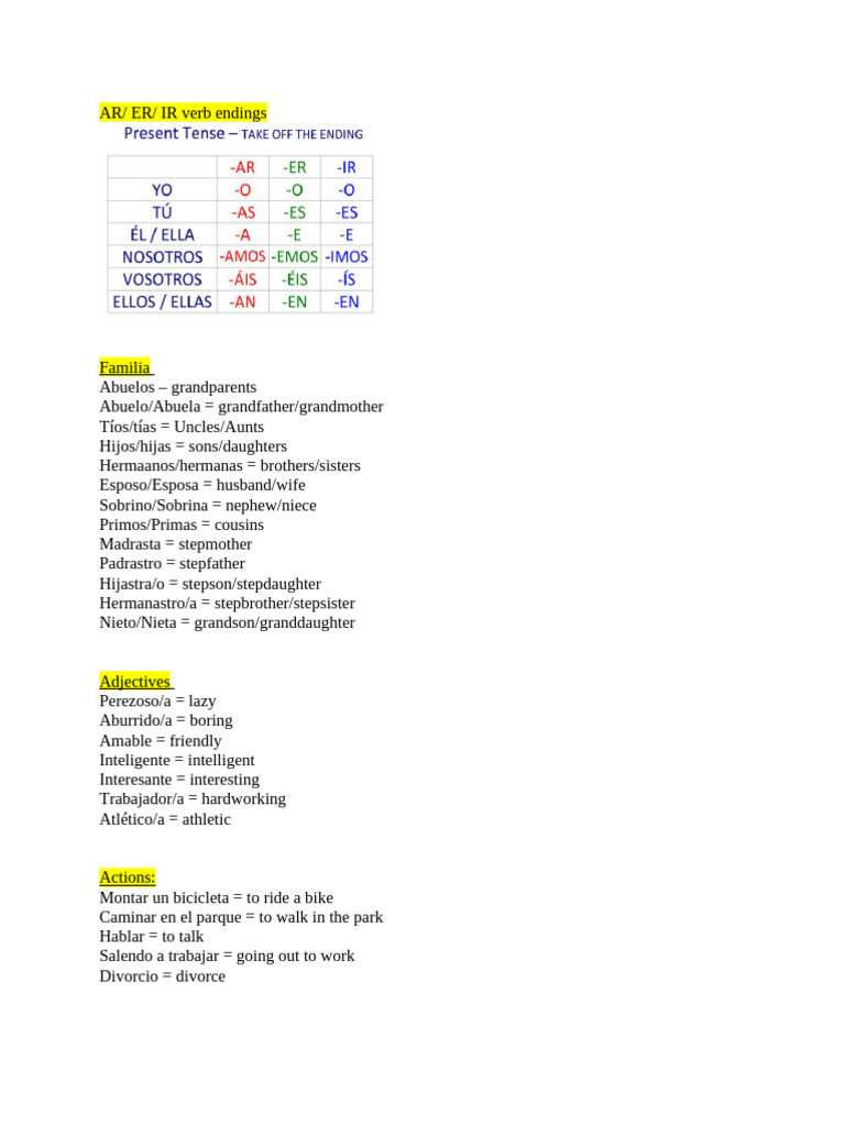 Spanish II | PDF