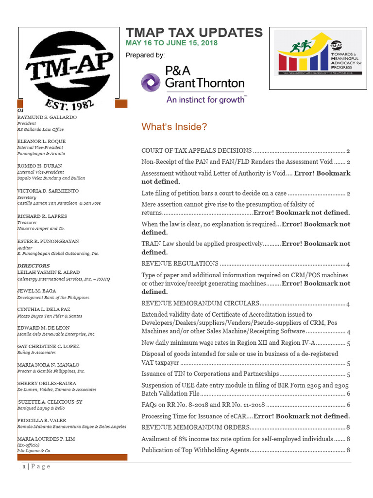 Tmap Tax Update June2018 | PDF | Taxes | Value Added Tax