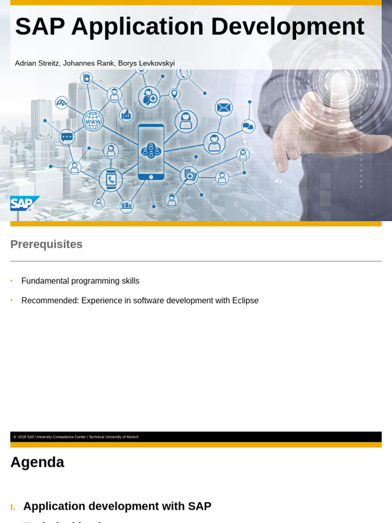 AppDev Slide 01 SAP Application Development | PDF | Eclipse (Software ...
