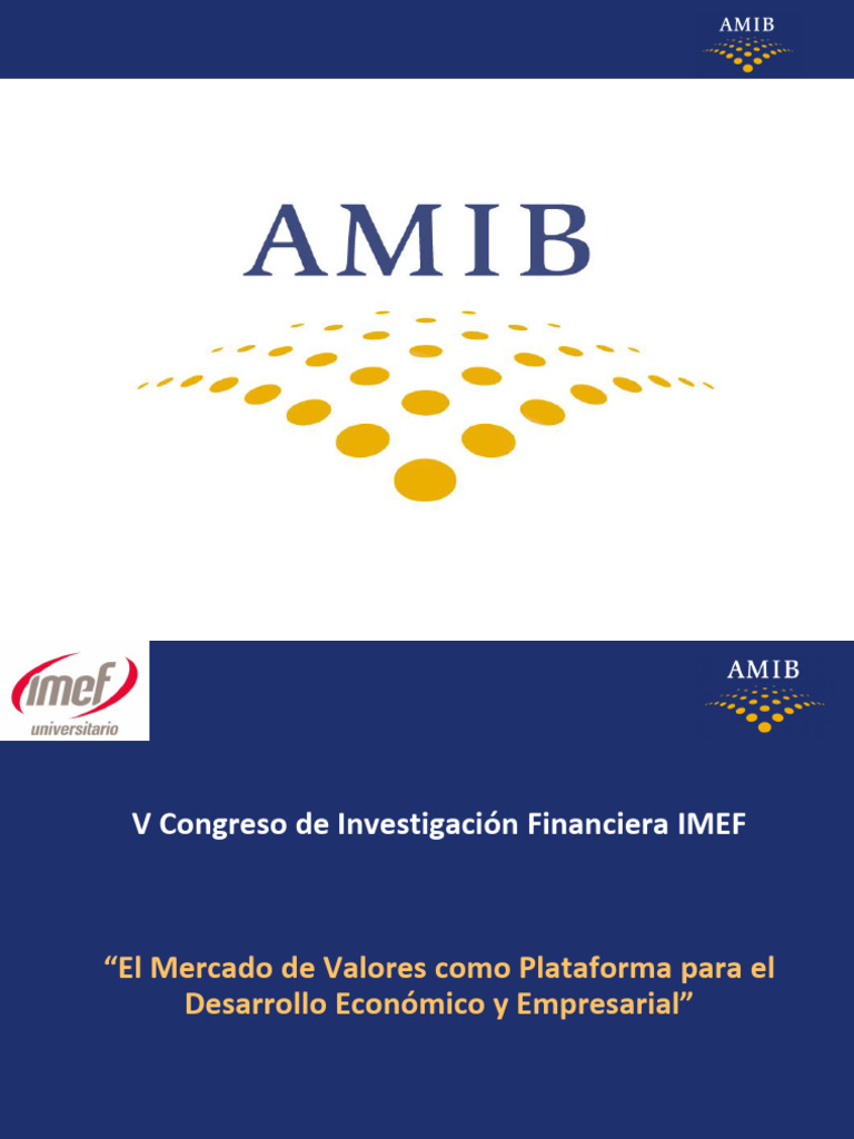Presentación AMIB 2015 | PDF | México | Bolsa de Valores