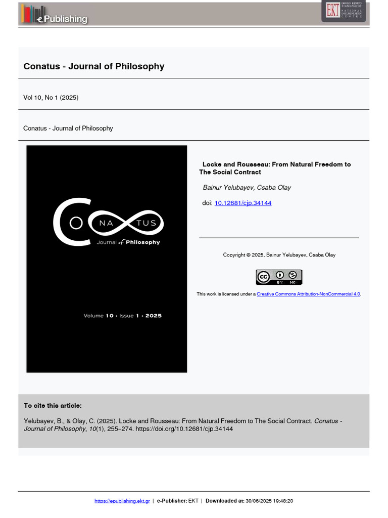 Locke and Rousseau From Natural Freedom | PDF | Social Contract ...