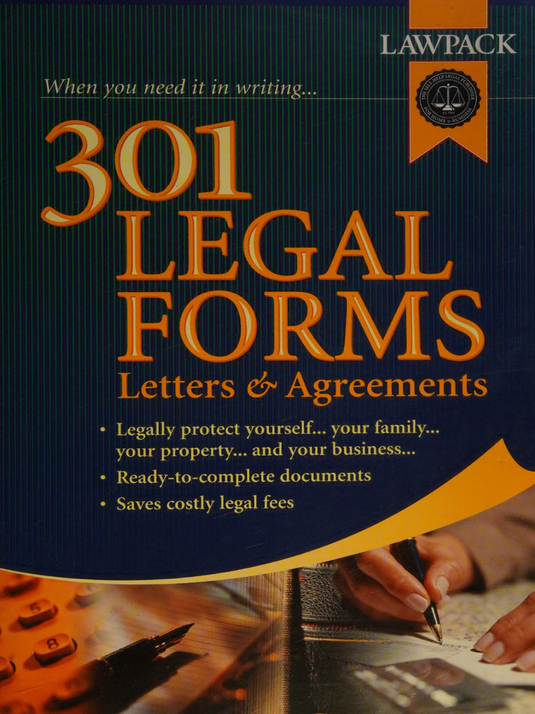 301 Legal Forms,Letters and Agreements (Legal Guides) -- Law Pack ...