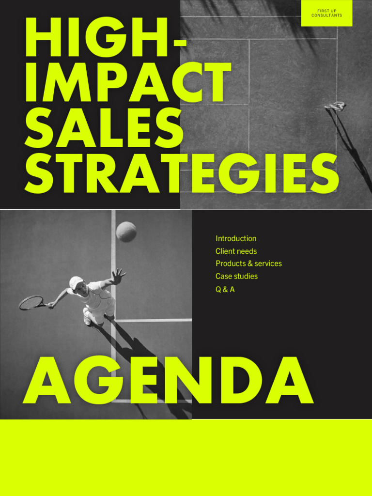 High-Impact Sales Strategies: First Up Consultants | PDF