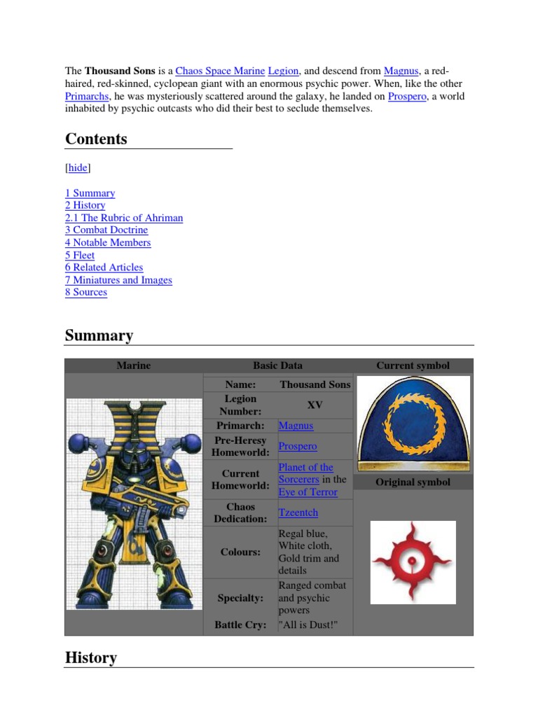 Thousand Sons: Legacy of Magnus | PDF
