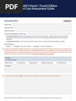 ASAM Treatment Planning Template | PDF | Psychiatry | Mental Health