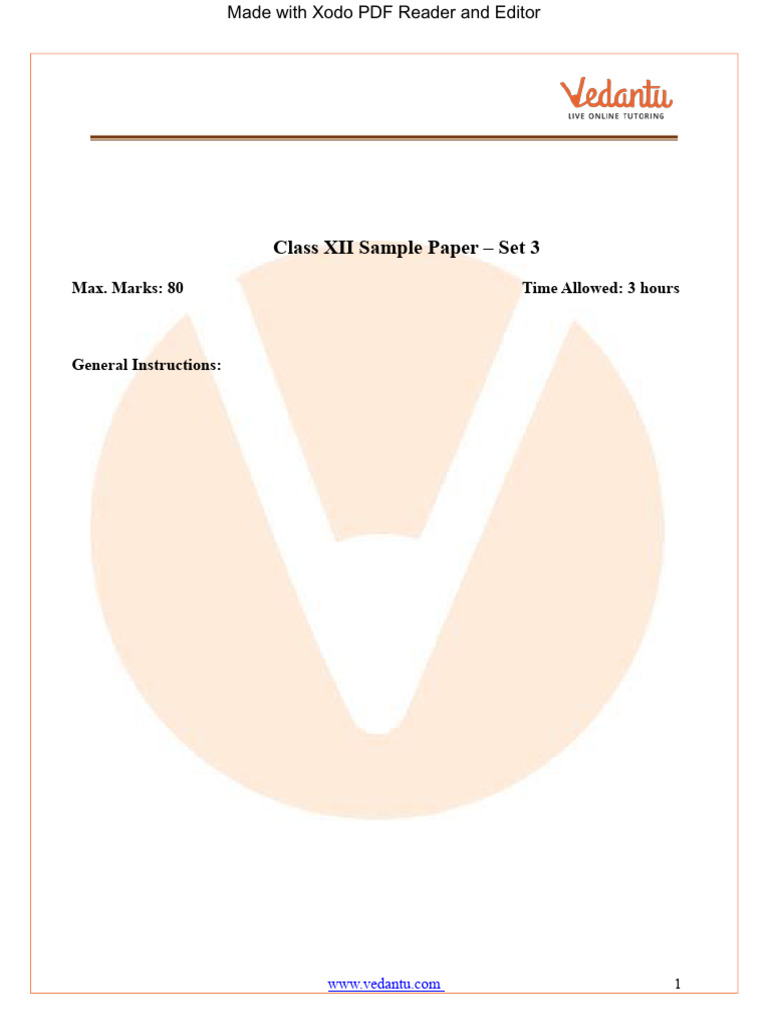 Sample Paper Set 3 For 2025-26 | PDF | Cofactor (Biochemistry) | Enzyme