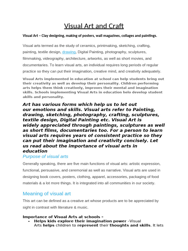 Notes - B.ed First Year - EPC2 - Part 2 | PDF | Collage | The Arts