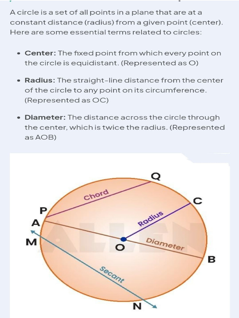 Chapter -9 (Circles) | PDF