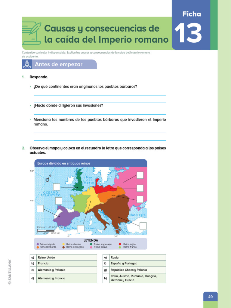 causas y consecuencias de la caida del imperio romano | PDF | Pueblos ...