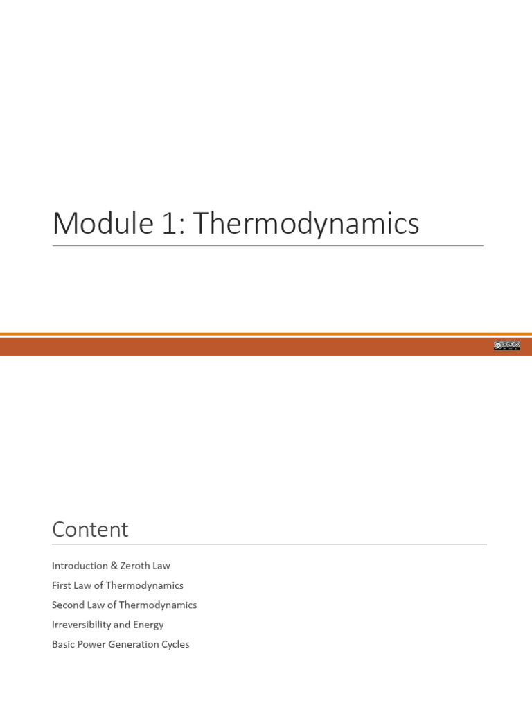 Module 1 Thermodynamics | PDF | Thermodynamics | Thermodynamic Equilibrium