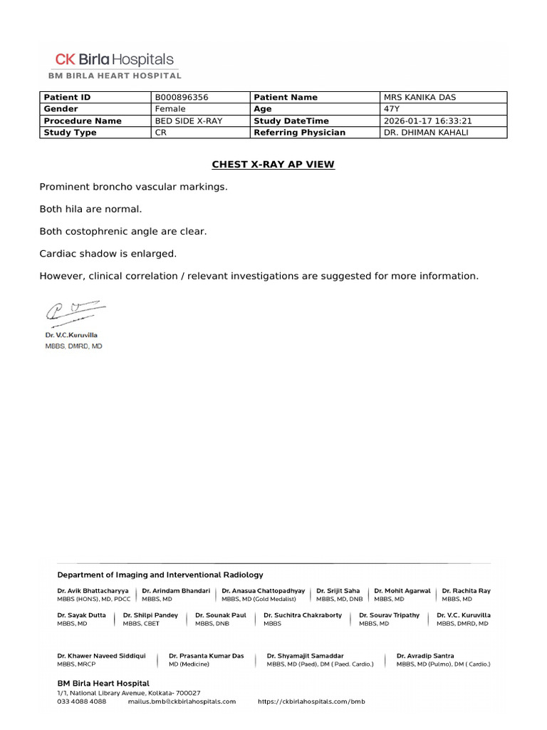 Radiology Report 1 | PDF