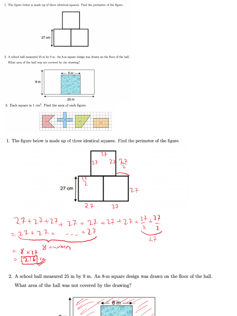 Notes - 20240829 - Area and Perimeter | PDF