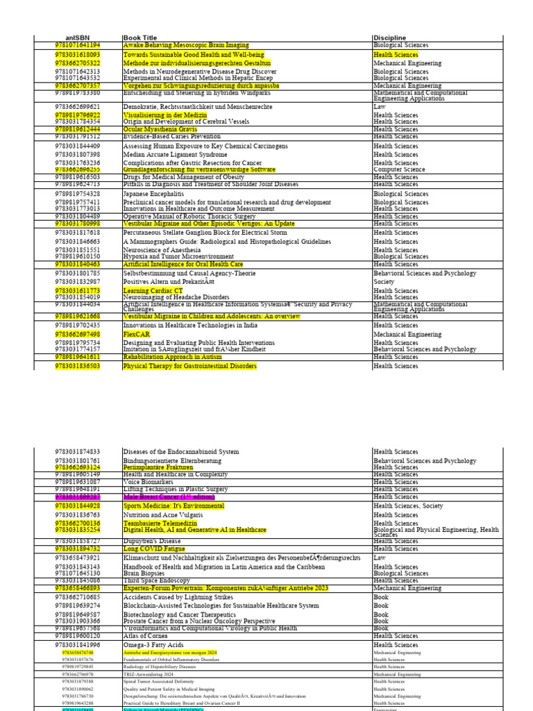 Book List - Sheet1 | PDF | Engineering | Science