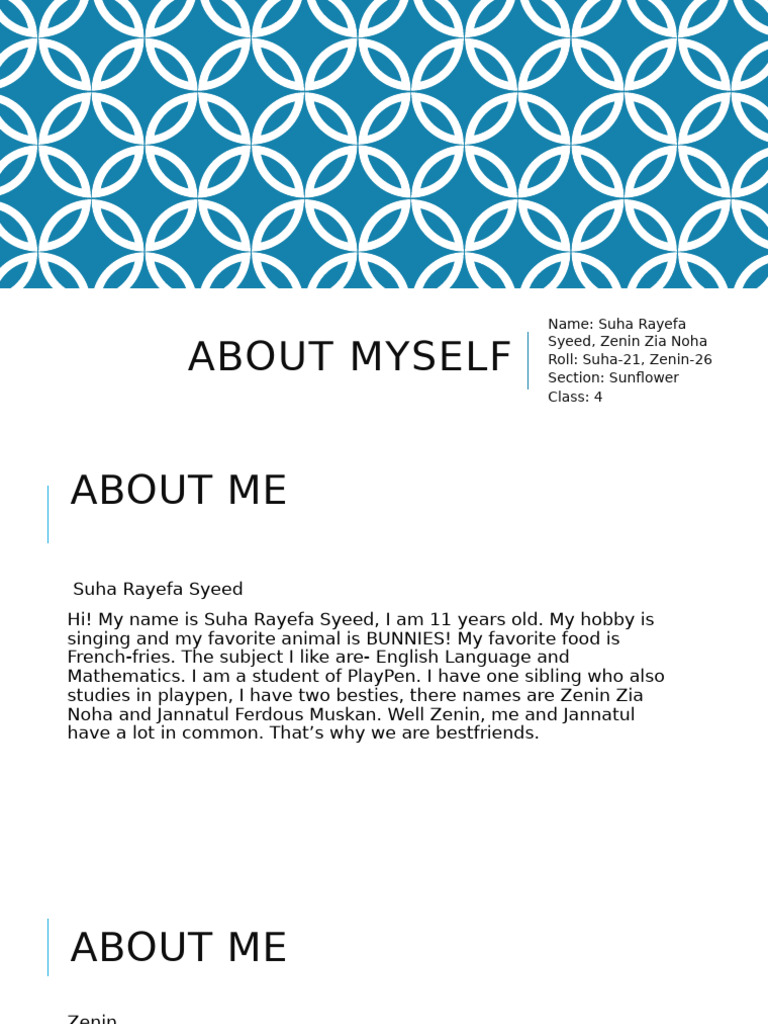About Myself | PDF
