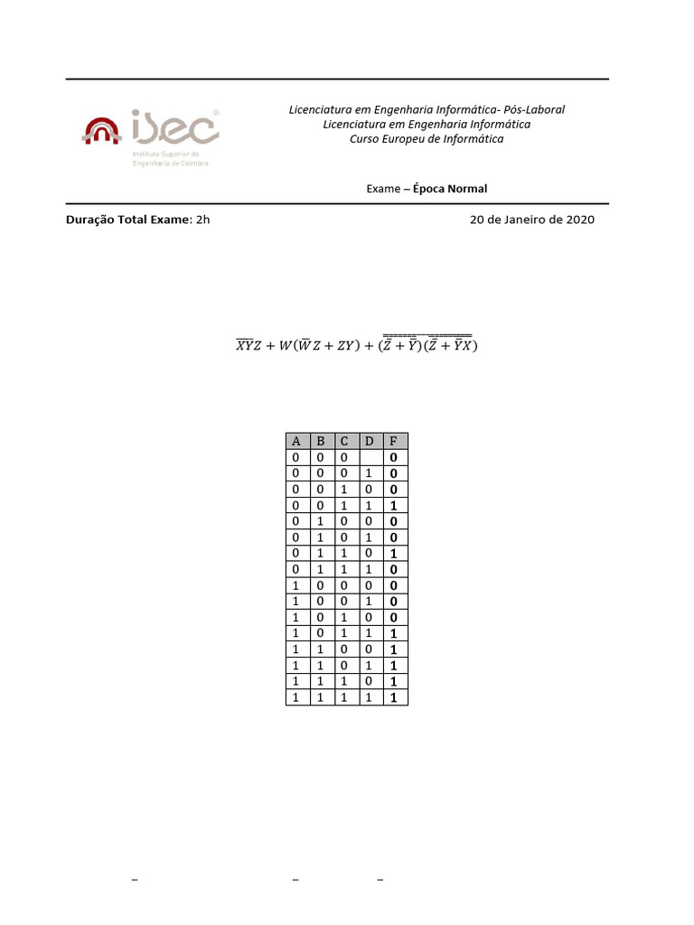 2019 2020 Exame Normal SD LEI CE Resolução v2 | PDF