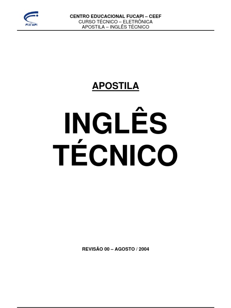 Ingles Tecnico Pdf Assunto Gramática Linguagem Natural