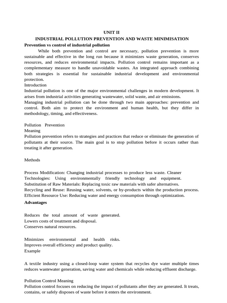 UNIT II | PDF | Waste | Waste Management