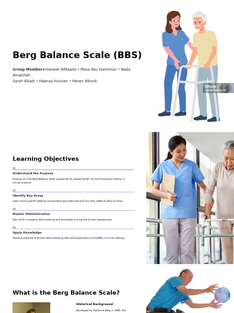 Berg Balance Scale BBS 4 | PDF | Balance (Ability) | Clinical Medicine