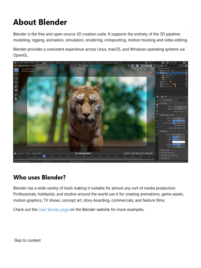 About Blender - Blender 5.0 Manual | PDF | Blender (Software) | 3 D ...