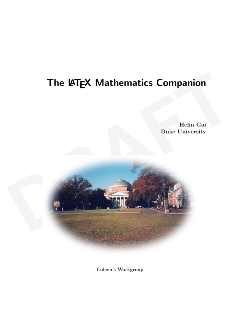 The LATEX Mathematics Companion PDF Te X Bracket
