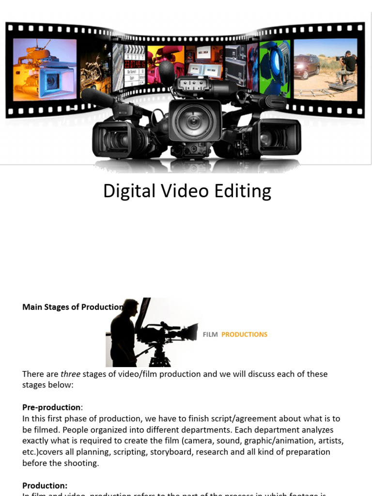 Digital Video Editing | PDF | Video | Digital Video