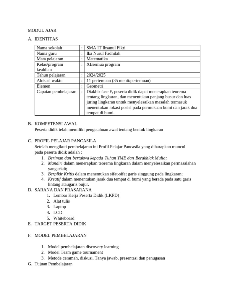 Modul Ajar | PDF