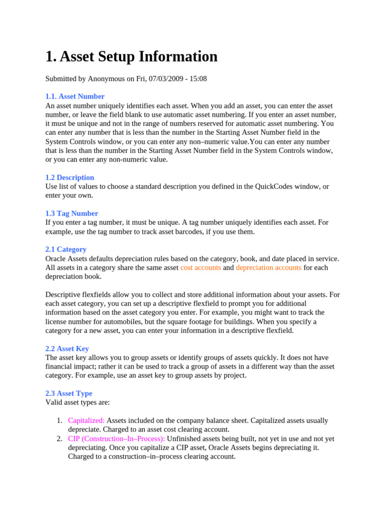 Asset Key-Parent Asset | PDF | Depreciation | Business