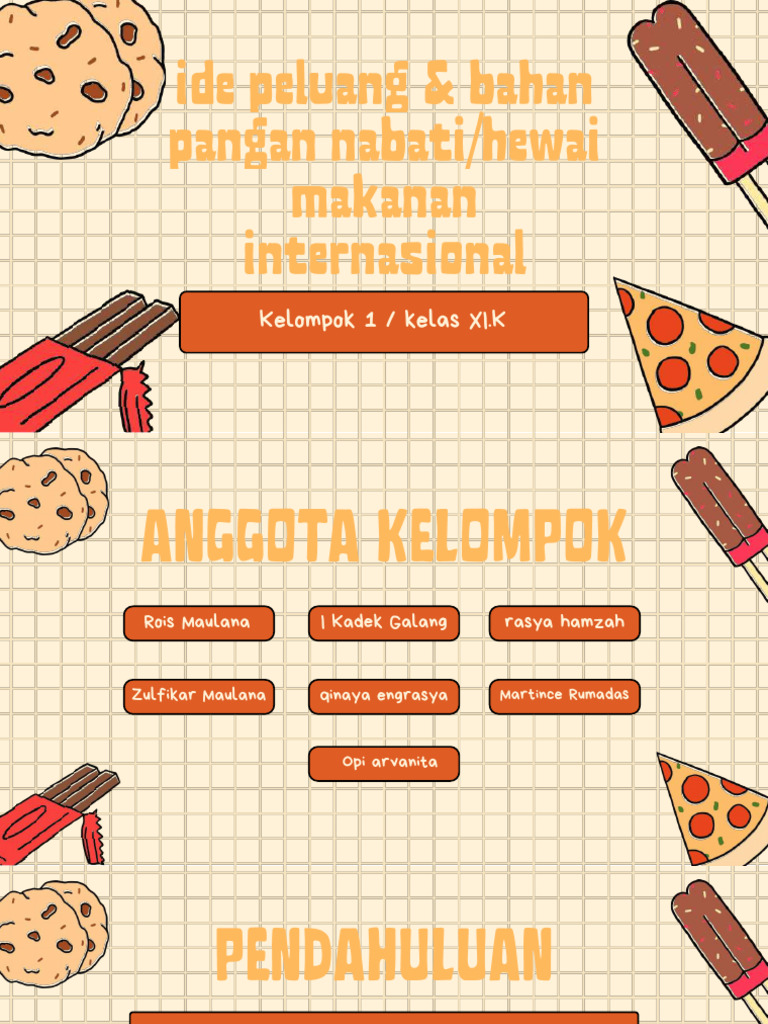 Kuning Krem Ilustrasi Makanan Tugas Sekolah Presentasi | PDF