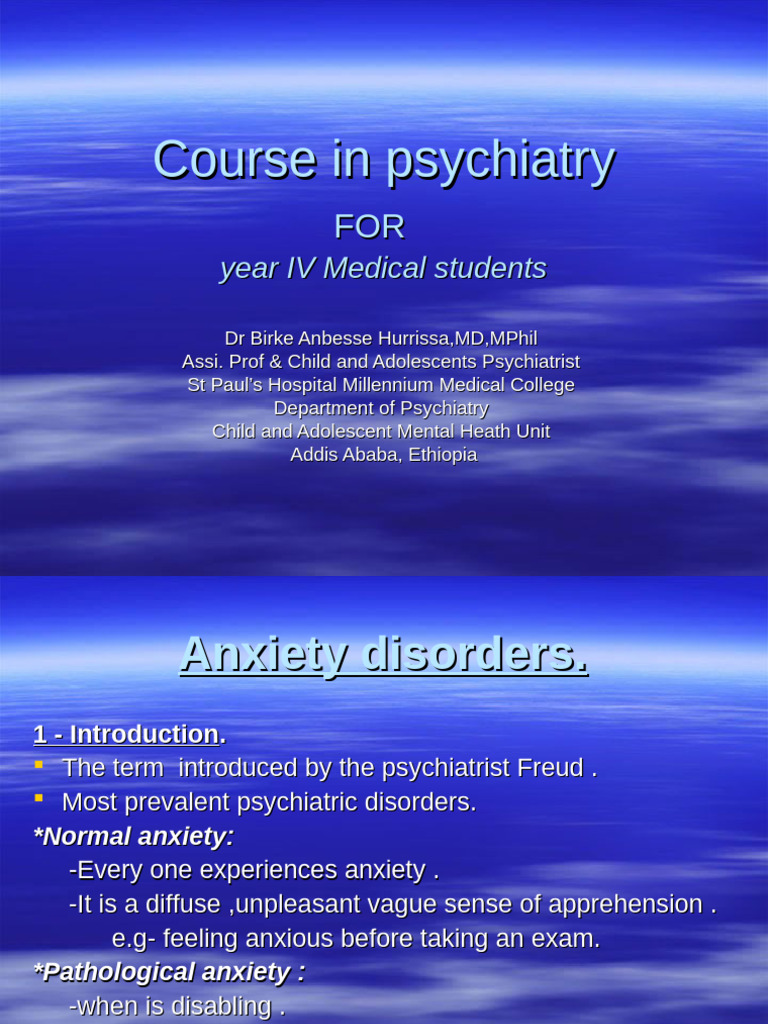 ANXIETY DISORDER final | PDF | Psychological Trauma | Obsessive ...