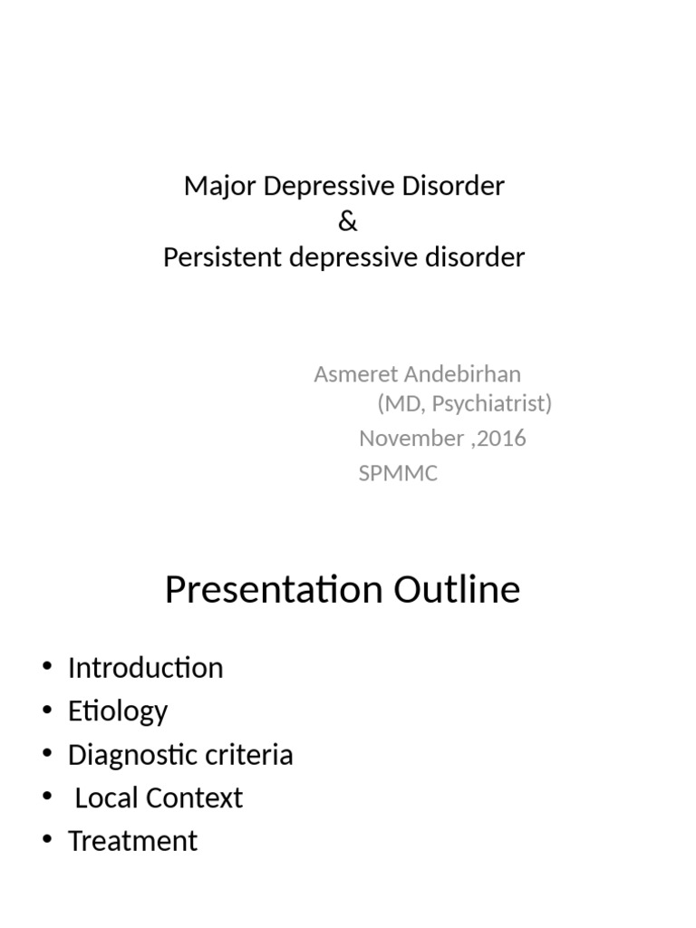2. MDD | PDF | Major Depressive Disorder | Mental Disorder