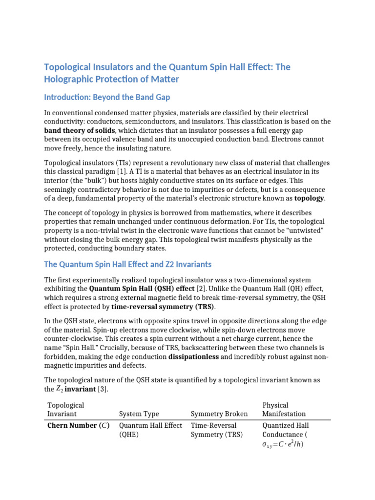 Document 2 Topological Insulators | PDF | Materials Science | Applied ...