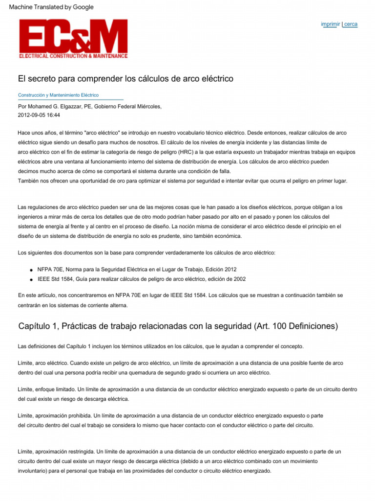 The Secret to Understanding Arc Flash Calculations ES | PDF ...