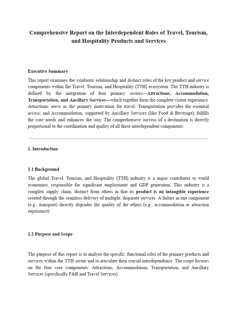 Comprehensive Report MSHRM111(MADES) | PDF | Tourism | Transport