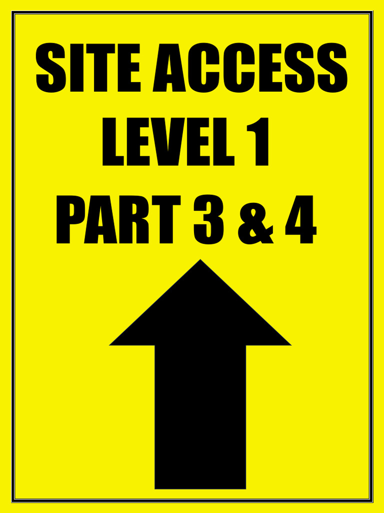 Site Access Level 1 Part 1 | PDF