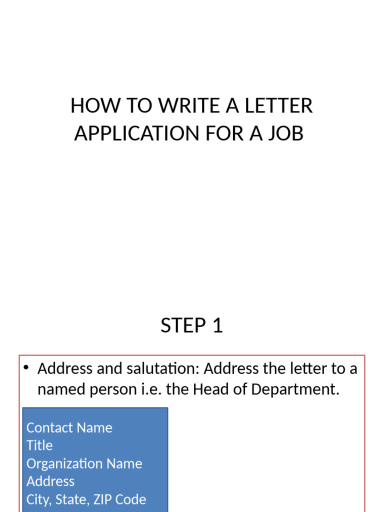 How To Write A Letter Application For A | PDF | Teachers | Learning