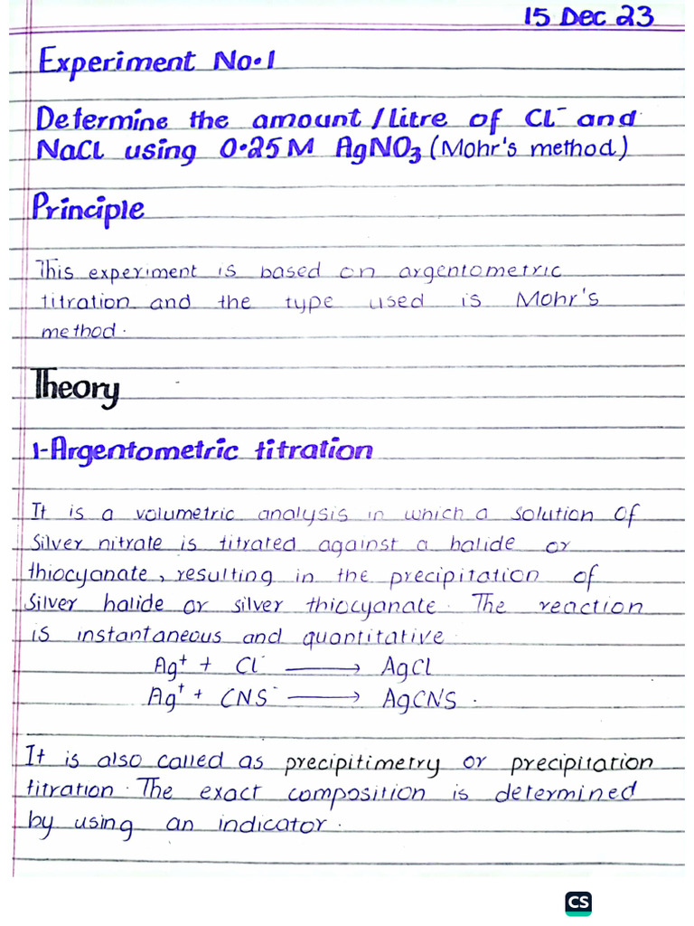 Bs 5th Mam Rabia Inorganic Practicals | PDF