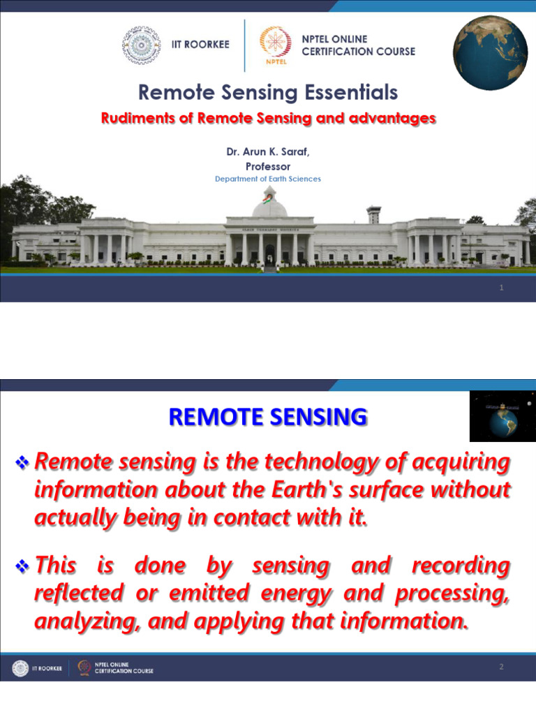 Remote Sensing Week 1 Lecture 1-5 | PDF | Greenhouse Effect ...